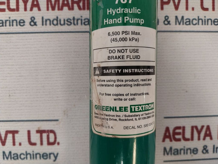 Greenlee 767 Hydraulic Hand Pump Set