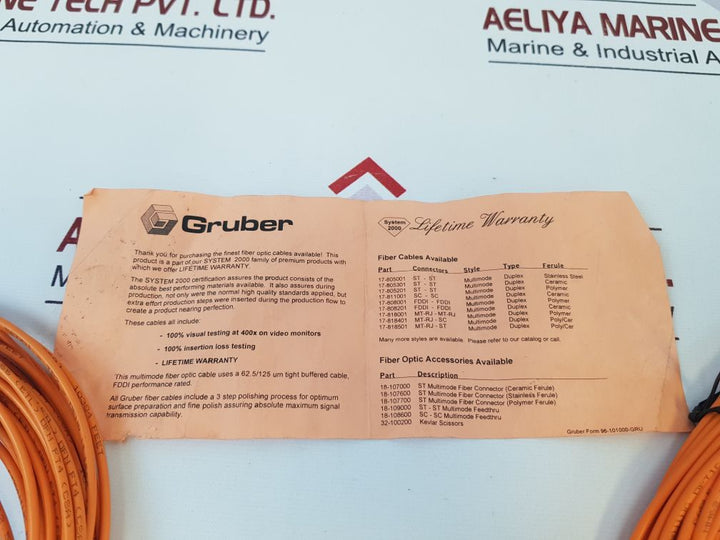 Gruber StSt Mm Sx Fiber Optical Cable