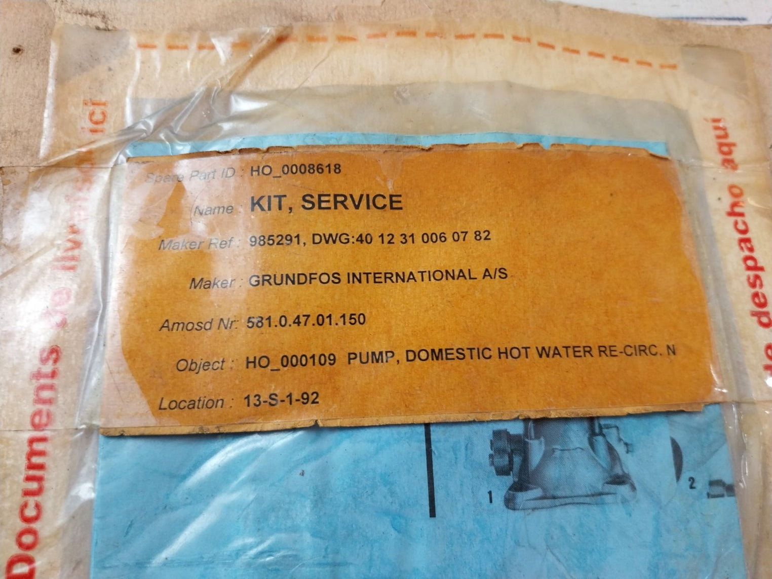 Grundfos 00985291 Pump Service Seal Kit