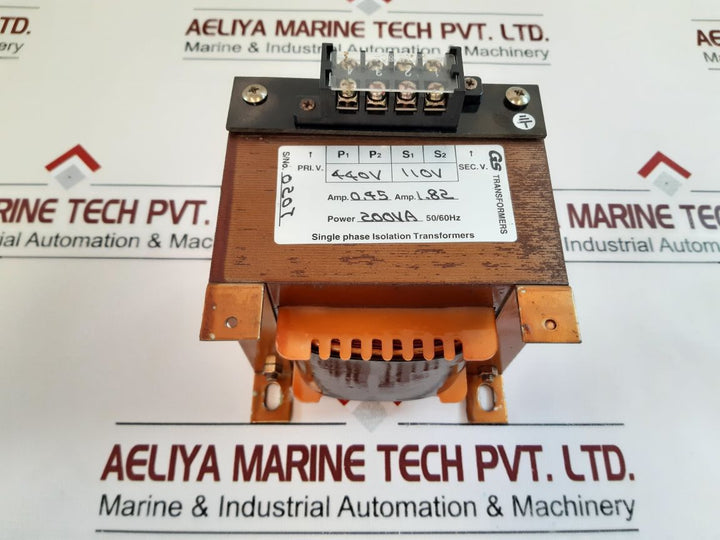 Gs Transformers 200Va 5060Hz Single Phase Isolation Transformers
