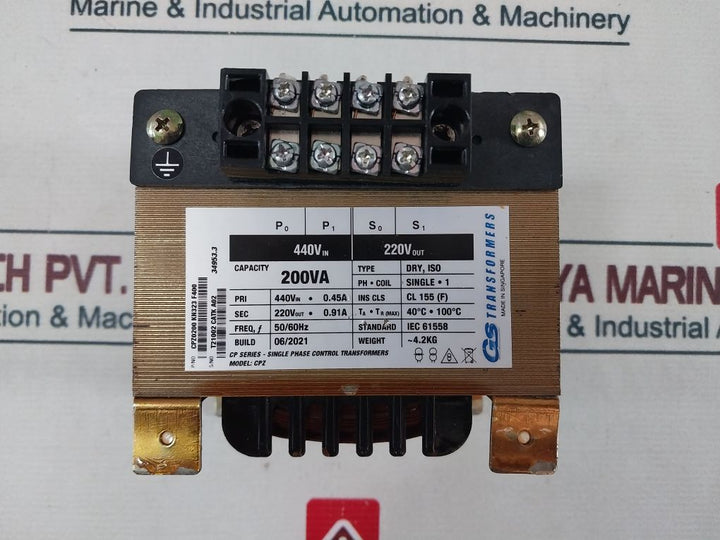 Gs Transformers Cpz Single Phase Control Transformers 50/60Hz