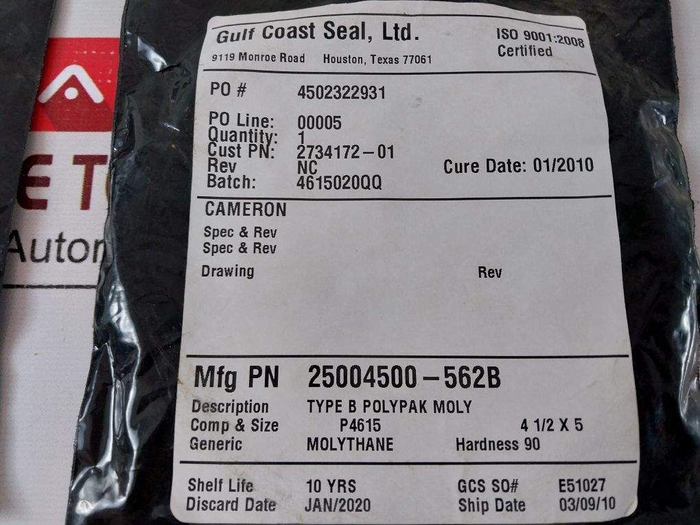 Gulf Coast 25004500-562B Seal