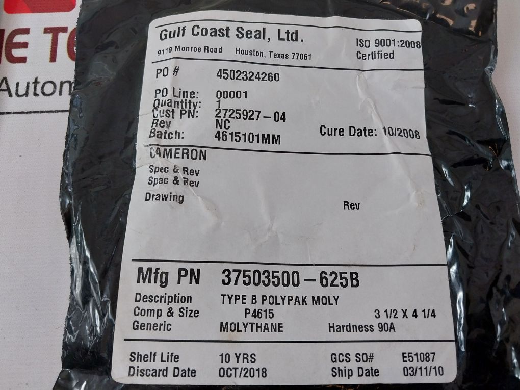 Gulf Coast 37503500-625B Seal