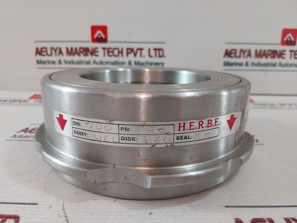 H.E.R.B.E. Dn 100 Spring Loaded Check Valve