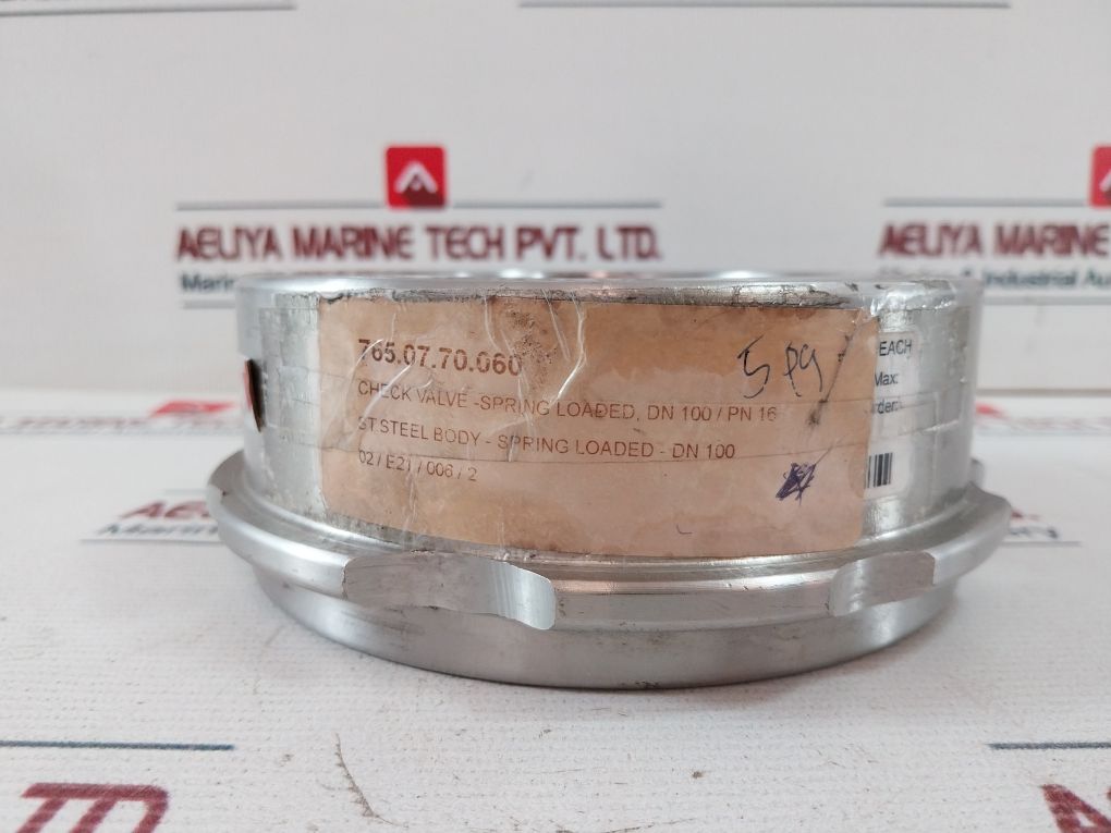 H.E.R.B.E. Dn 100 Spring Loaded Check Valve