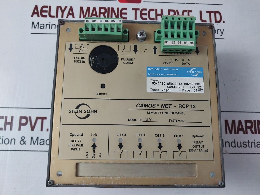 H.M. Stein Sohn Container Monitoring Rmp 12-104 Remote Control Panel