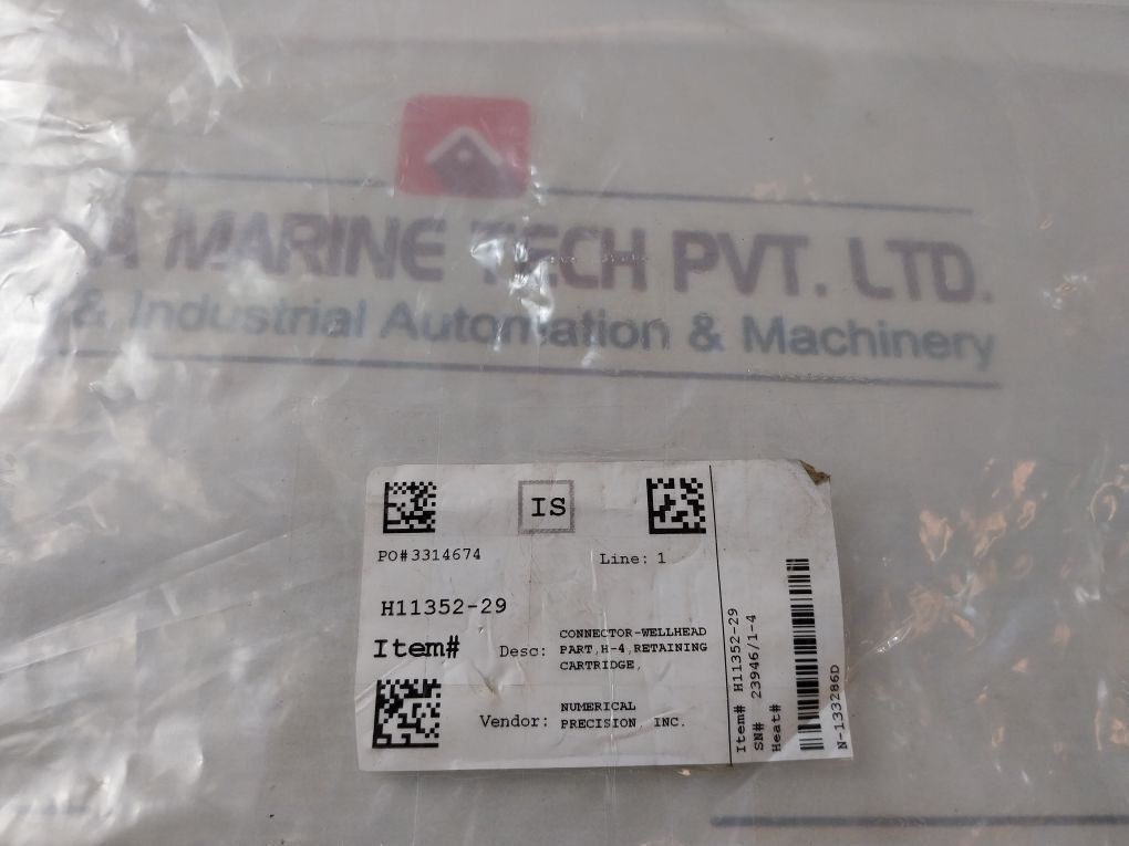 H11352-29 Connector-wellhead Part H-4 Special Cylinder Head N-133286D