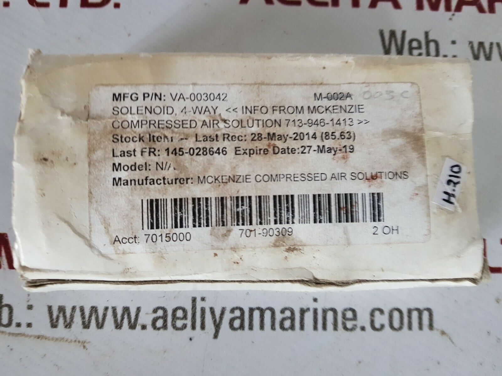 Rub ad-1a solenoid valve 36~150 psi