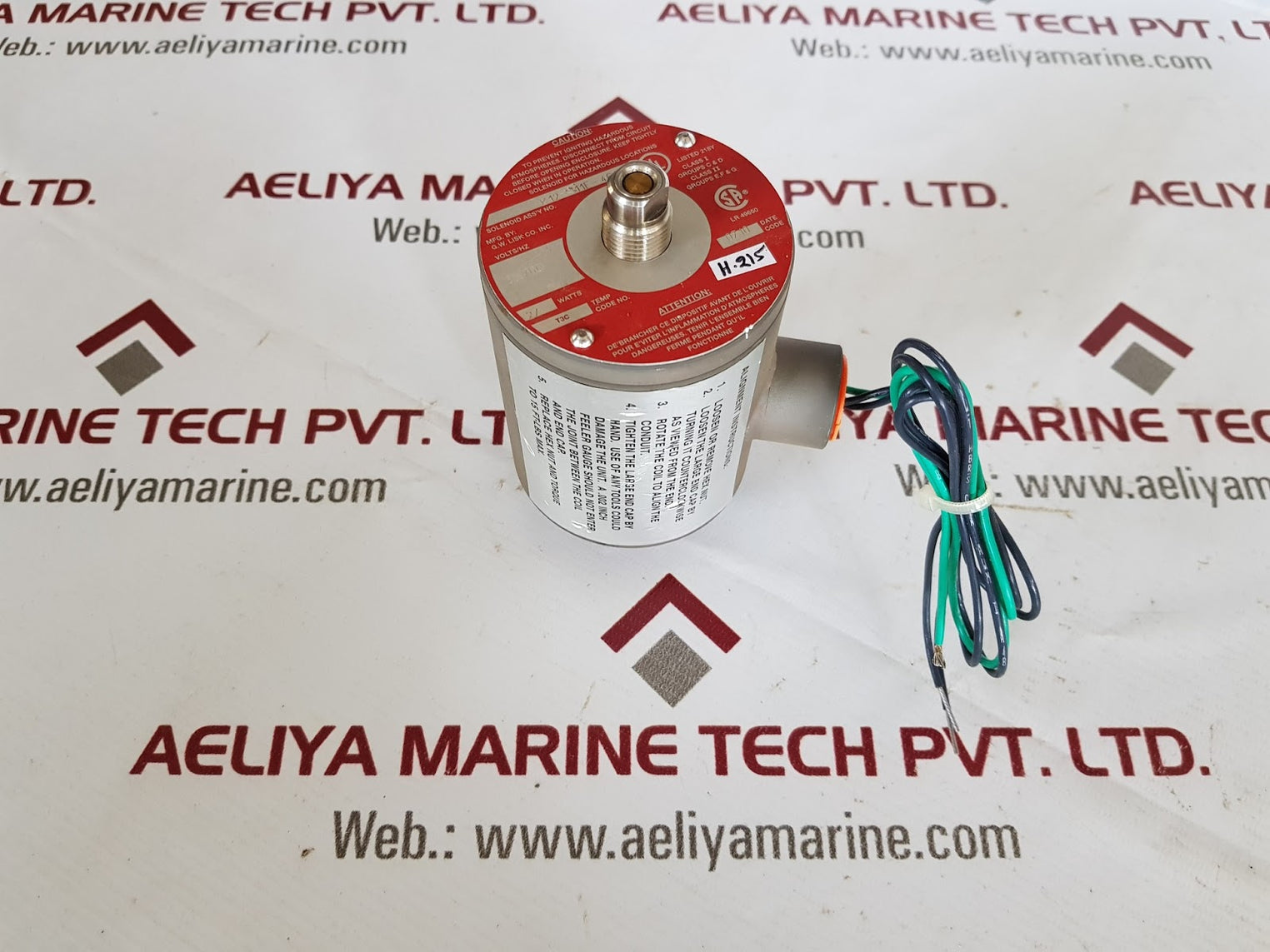 G.w.lisk co k12-111e-46a solenoid valve 120v 60 hz