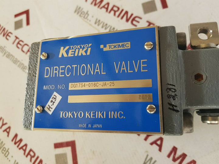 Tokyo keiki dg1 7s4-016c-ja-25 directional control valve