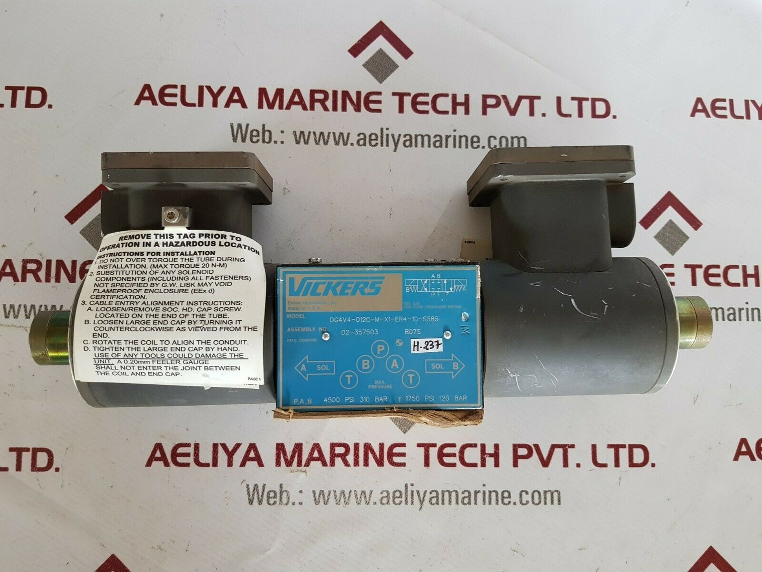 Vickers dg4v4-012c-m-x1-er4-10-s585 directional control valve