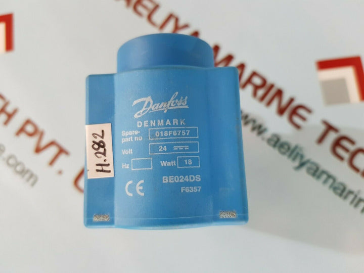 Danfoss 018f6757 solenoid coil be024ds 24v 18w
