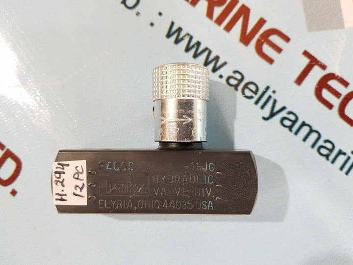 Parker f400s-11jg hydraulic valve 5000psi 345bar