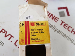 Rs 349-939 time delay relay timer 5-200sec