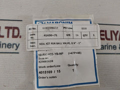 Habonim 10-rk-h23-yb-np Seal Kit For Ball Valve 3/4"-1"