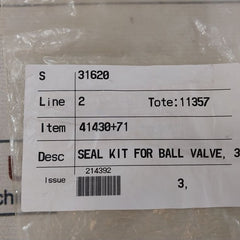 Habonim 10-rk-h23-yb-np Seal Kit For Ball Valve 3/4"-1"