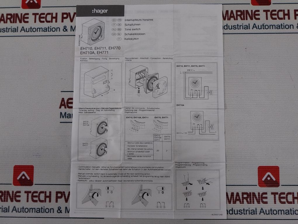 Hager Eh711 Time Switch 24H