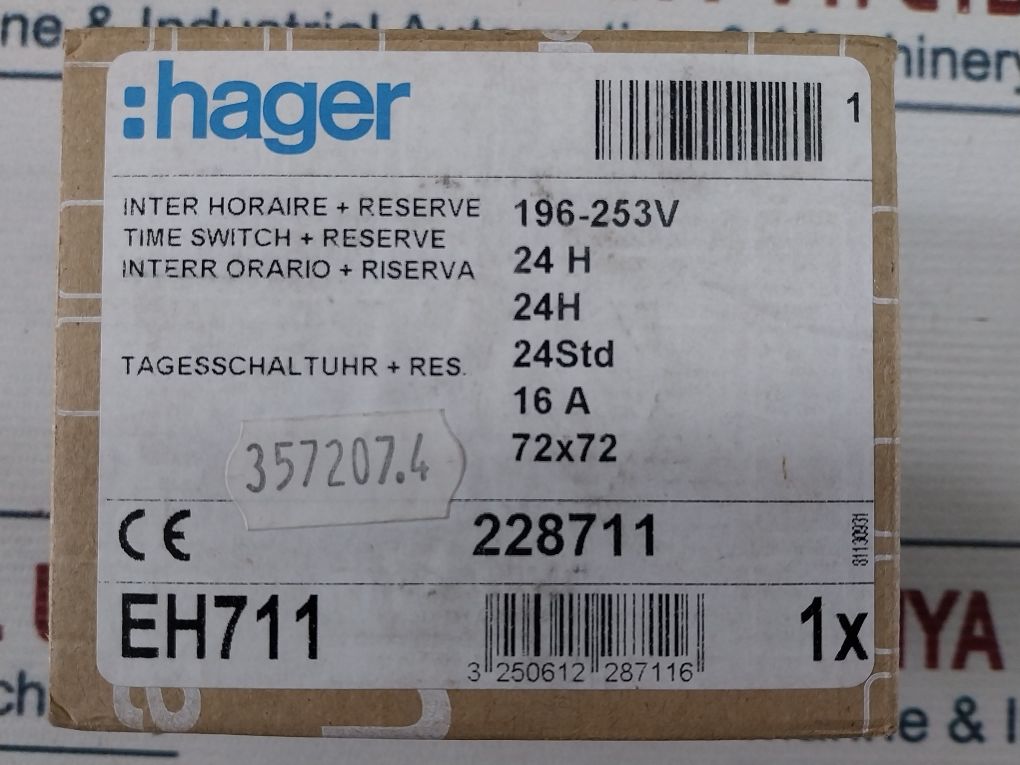 Hager Eh711 Time Switch 24H
