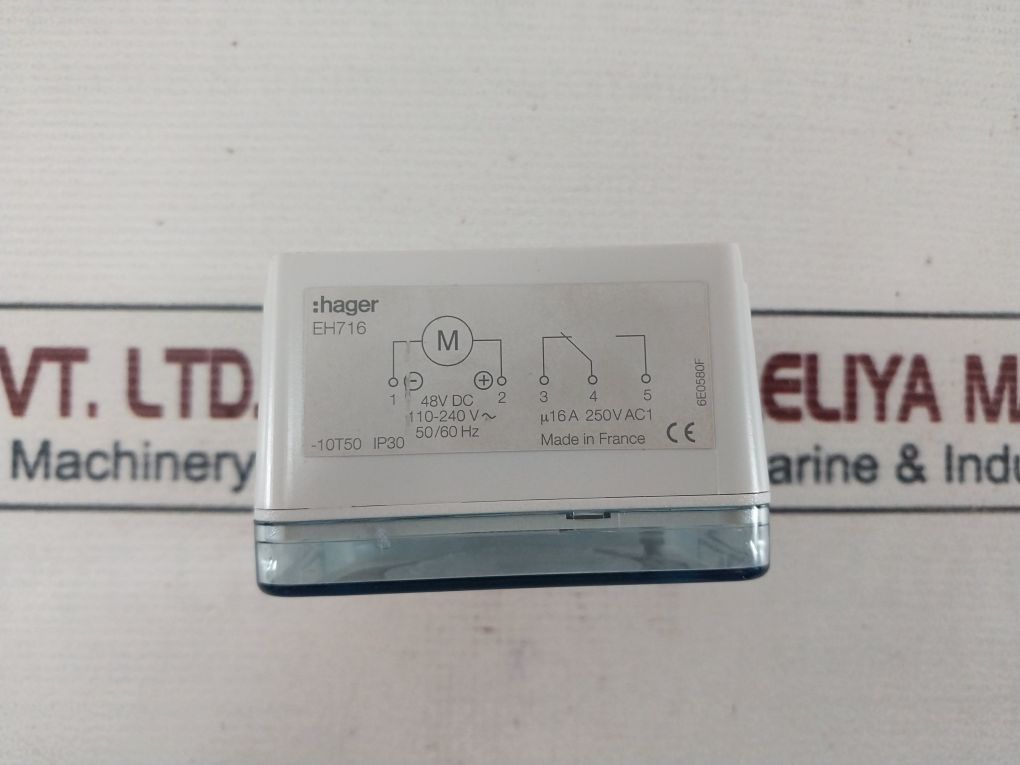 Hager Eh716 Timer Analog 24 Hour 48V Dc