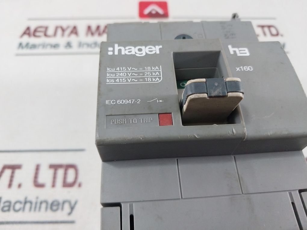 Hager H3 X160 Moulded Case Circuit Breaker 50/60Hz
