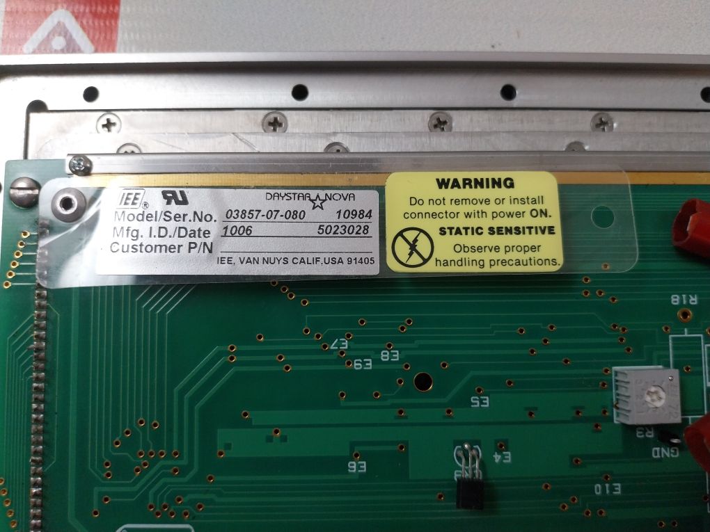 Halliburton Unipro Ii 03857-07-080 Control Panel