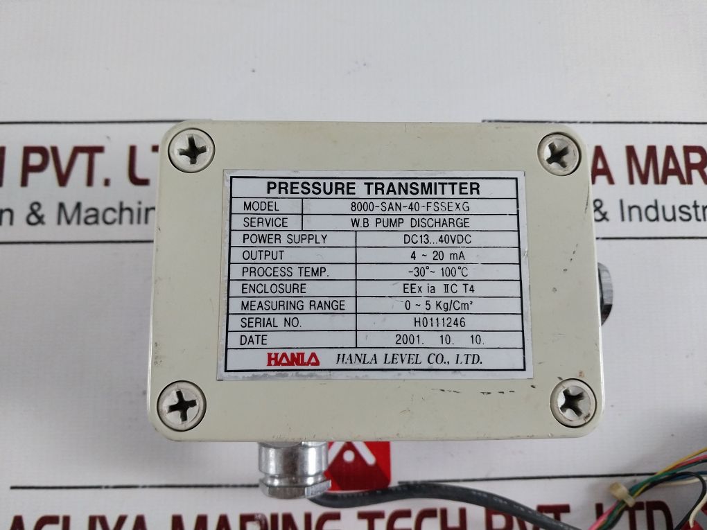 Hanla 8000-san-40-fssexg Pressure Transmitter 0~5 Kg/Cm²