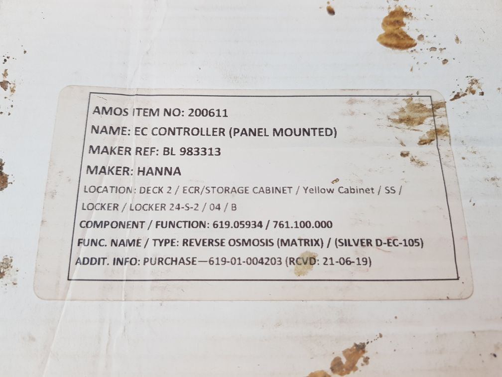 Hanna Bl 983313 Ec Controller