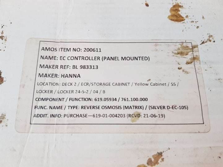 Hanna Bl 983313 Ec Controller