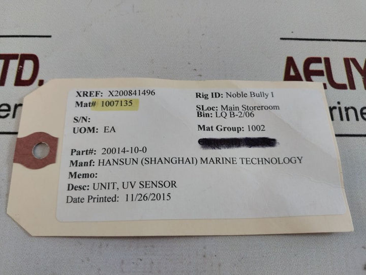Hansun 20014-10-0 Uv Sensor