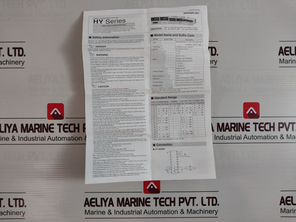 Hanyoung Nux Hy-72D_Pkmnr12 Digital Temperature Controller