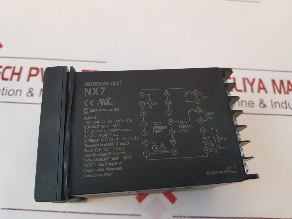 Hanyoung Nux Nx7-00 Temperature Controller
