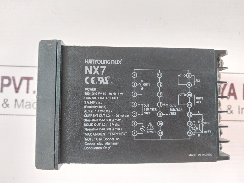 Hanyoung Nux Nx7-00 Digital Multi Input Output Temperature Controller