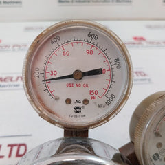 Harris 25-100C Compressed Gas Regulator-650L 0-150 Psi