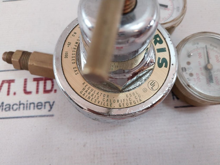 Harris 25-100C Compressed Gas Regulator-650L 0-150 Psi