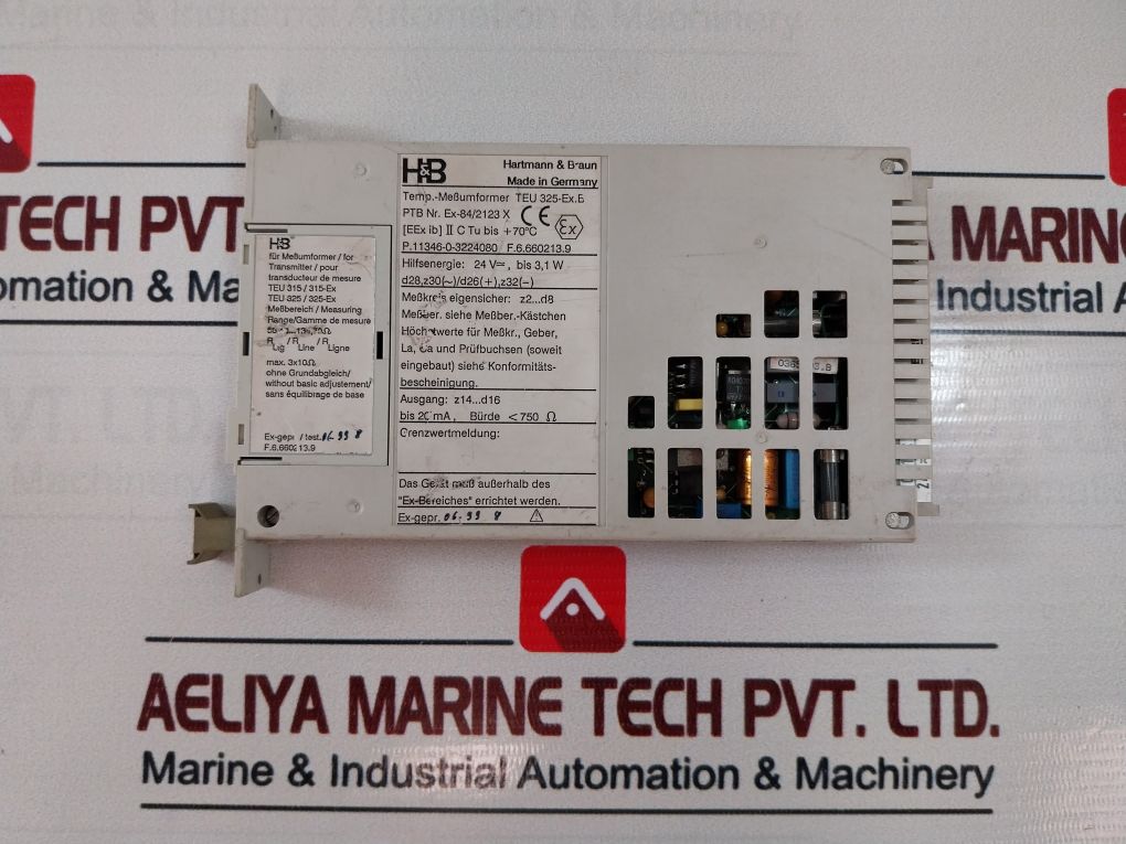 Hartmann & Braun Teu 325-ex.B Temp Transmitter Board Ptb Nr Ex-84/2123X