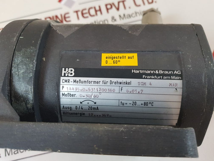 Hartmann & Braun Tgm 4 Cmr Transmitter P 14435-0-6311200360