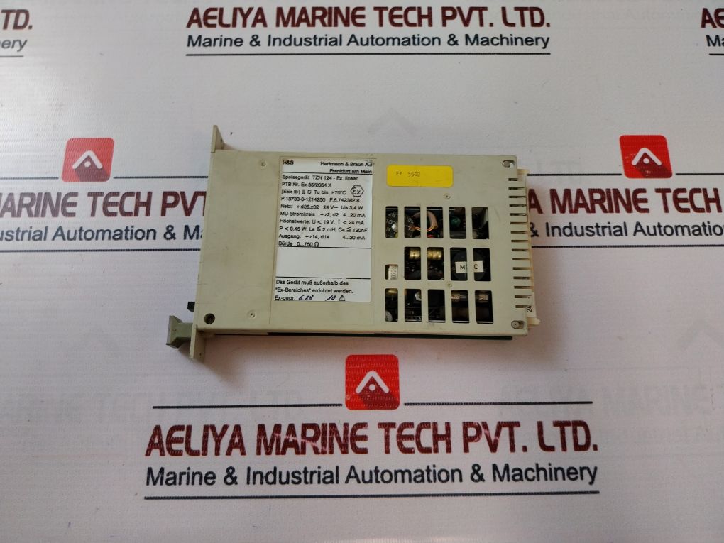 Hartmann & Braun Tzn124-ex Power Supply Unit Ex-85/2054X