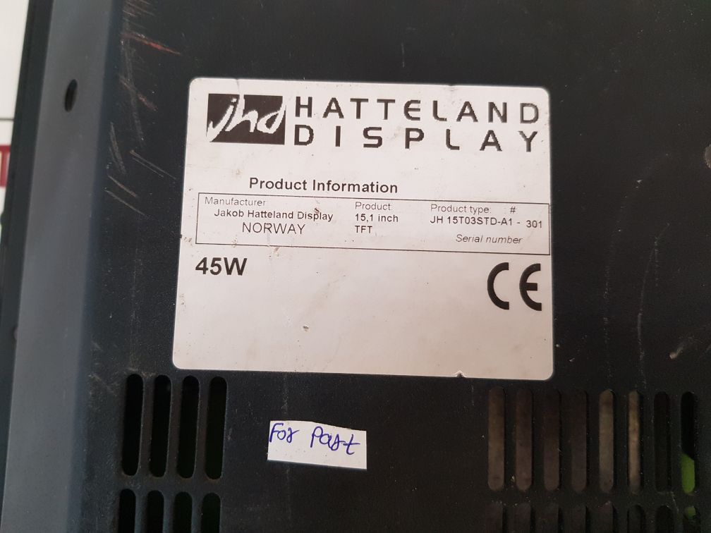 Hatteland Display Jh15To3Std-a1-301 Position Monitoring System