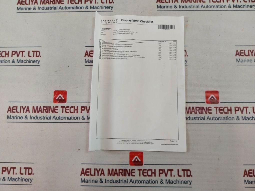 Hatteland Display Jh 19T14 Mmd-aa1-aabr Maritime Multi Display