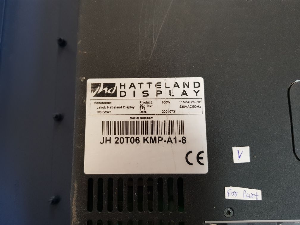 Hatteland Display Jh 20T06 Kmp-a1-8 (Not Working)