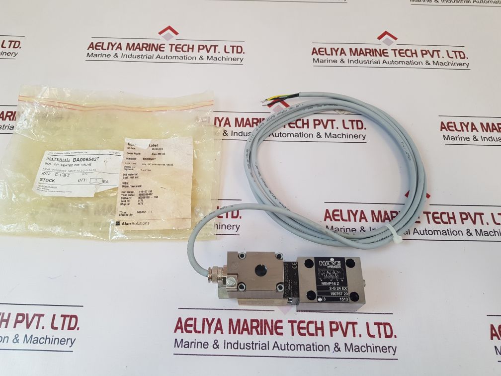Hawe Hydraulik Nbvp 16 Z2-g 24 Ex Directional Valve 190767 20 With Cable