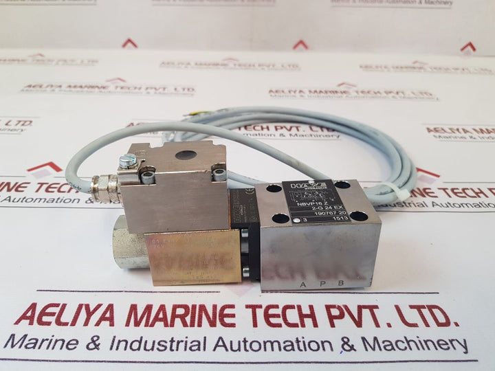 Hawe Hydraulik Nbvp 16 Z2-g 24 Ex Directional Valve 190767 20 With Cable