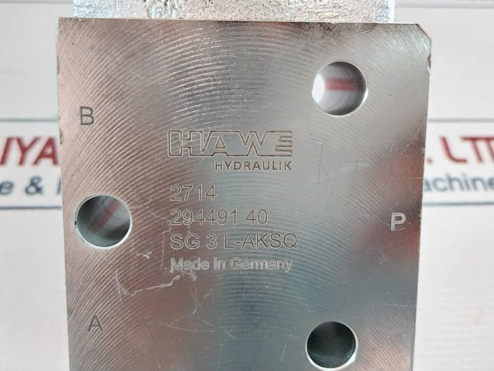 Hawe Hydraulik Sg 3 L-aksq Directional Spool Valve