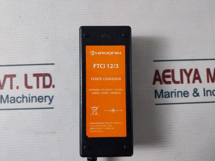 Hayonik Ftci 12/3 Switched Power Supply 100/240Vac-50/60Hz