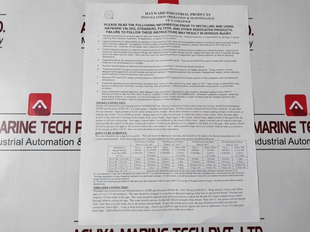 Hayward Lb406 Y Strainer 1-1/2 In Clear Pvc 33-0072