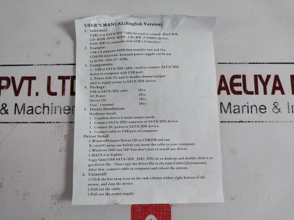 Haze Usb 2.0 To Sata/Ide Cable With Power Supply Set