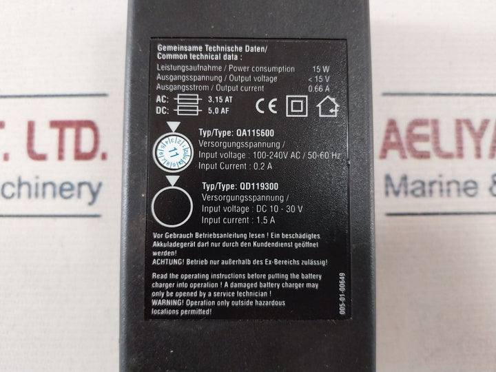 Hbc Radiomatic Qa119600/Qd119300 Battery Charger