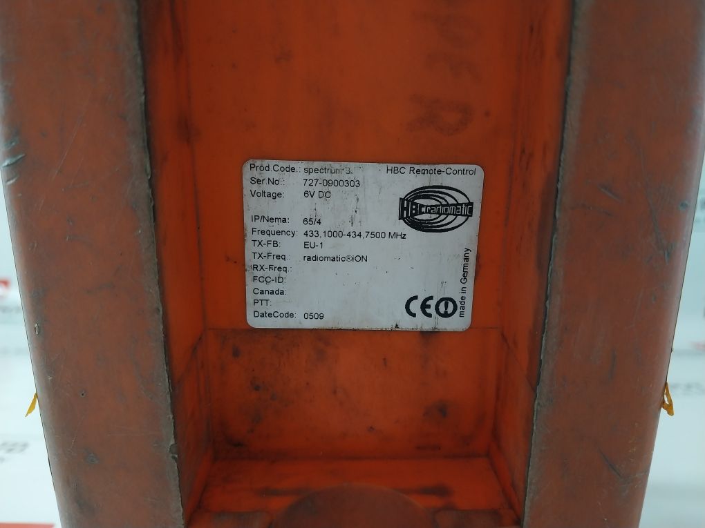 Hbc Radiomatic Spectrum-3 Crane Remote Control