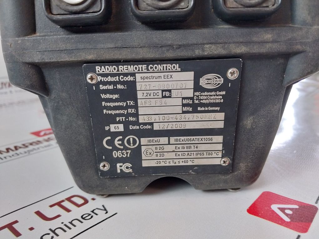 Hbc Radiomatic Spectrum Eex Radio Remote Control 7,2V Dc