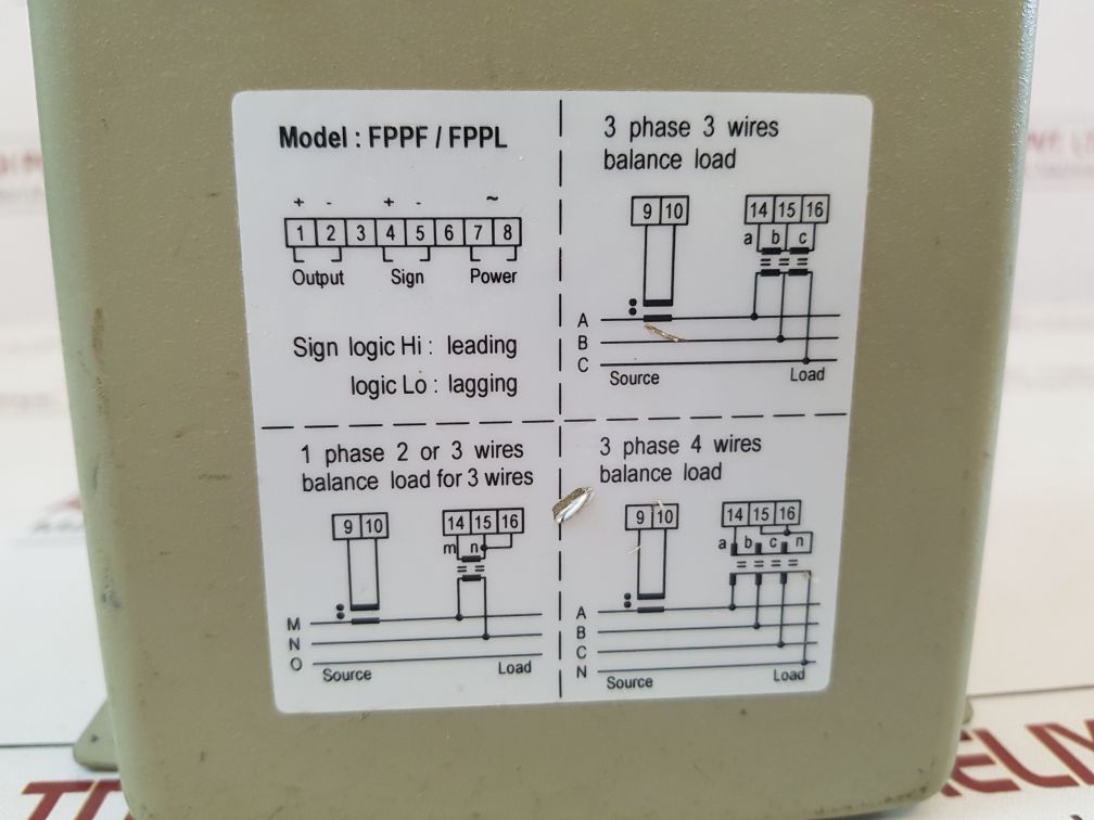 Hc Fppf Power Factor Transducer